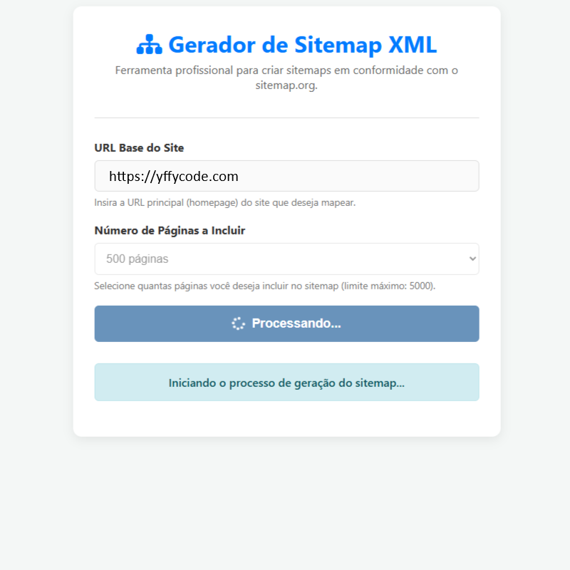Gerador de Sitemap XML