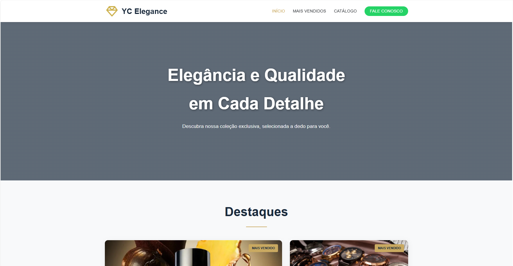 YC Elegance Sistema de Catálogo Online
